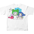 nya-mew（ニャーミュー）のニャロゲーロ(バックプリント) フルグラフィックTシャツの背面