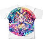 トトベス(T∴B∴M∴)🕊️の牧神パーンに奉献する清廉な山羊姫🐐 All-Over Print T-Shirt :back