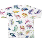 どうぶつのホネ、ときどきキョウリュウ。のどうぶつのホネ[pattern-A] All-Over Print T-Shirt :back