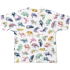 どうぶつのホネ、ときどきキョウリュウ。のどうぶつとホネ [pattern-B] All-Over Print T-Shirt :back