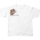 D・K　Design.saitama　ディーケーデザインさいたまのDKデザイン　覗き猫 フルグラフィックTシャツの背面