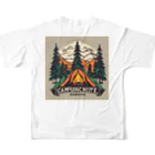 TM Designersの夕森キャンプファイヤー All-Over Print T-Shirt :back