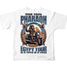 shime_savaの12代目ファラオ ツタンカーメンのエジプト  バイク ツアー All-Over Print T-Shirt :back