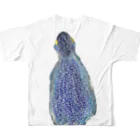 つぎの皇帝ペンギン　ひとり フルグラフィックTシャツの背面