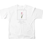 rilybiiの🍧 Strawberry Shaved Ice Tulip . フルグラフィックTシャツの背面