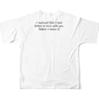 hana3hana3の"I realized that I had fallen in love with you before I knew it." フルグラフィックTシャツの背面