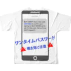 HappyFaceMarketのアメリカのワンタイムパスワード覗き見に注意！ All-Over Print T-Shirt :back