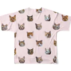 Twelve Catsのポルカドット？ペールピンク フルグラフィックTシャツの背面