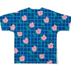 pu・pu・puのぷぷぷな花柄 All-Over Print T-Shirt :back