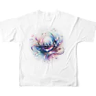 H.webPのAmaxsaパールライン-Pearl-line【バックプリント】 All-Over Print T-Shirt :back