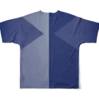 AAAA0X0の青　白　ツートン　Ｔシャツ　スマホケース　ノート　アクリルブロック　アクリルキーホルダー All-Over Print T-Shirt :back