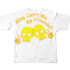 『NG （Niche・Gate）』ニッチゲート-- IN SUZURIのWhy Can't We Be Friends?（黄色） フルグラフィックTシャツの背面