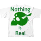 『NG （Niche・Gate）』ニッチゲート-- IN SUZURIのNothing Is Real.（緑） フルグラフィックTシャツの背面