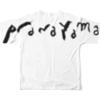 Leiのyogaの八支則　pranayama  フルグラフィックTシャツの背面