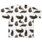 moyomeの色んな太ってるねこ、いっぱい All-Over Print T-Shirt :back