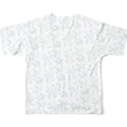 マグロっぴのケイソウ・フリーク【緑色ver.】 All-Over Print T-Shirt :back