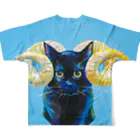 HB eichibiiのhorned cat（ヒツジ） フルグラフィックTシャツの背面