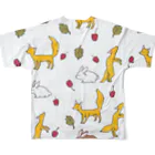 maru-marumochiの森の動物柄 フルグラフィックTシャツの背面