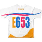 ろくもんせんのE653系　電車車両 All-Over Print T-Shirt :back