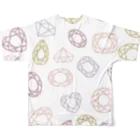 つきしょっぷのくすみカラーの宝石 All-Over Print T-Shirt :back