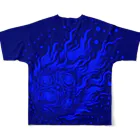 kumainchouのOgress 青 All-Over Print T-Shirt :back