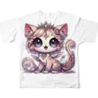 Snow-peaceの幻想のプリンセスキャット All-Over Print T-Shirt :back