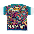 happiness_shopの事故のない未来へ All-Over Print T-Shirt :back