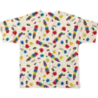 親子設計 CHIiKu MOJi『知育文字』のROBOT柄 All-Over Print T-Shirt :back