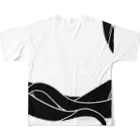 触手マンの触手に巻かれてるTシャツ All-Over Print T-Shirt :back