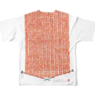 大槻あかねのニットTシャツ（赤） All-Over Print T-Shirt :back