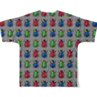 tottoの彩りコガネムシ(3色)両面総柄Tシャツ フルグラフィックTシャツの背面