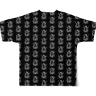 tottoのアナタヨリムシガスキ／コガネムシ(黒)後総柄 All-Over Print T-Shirt :back