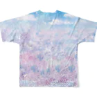 ＊momochy shop＊のアジサイ All-Over Print T-Shirt :back