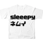 sleeepy0ooの悪霊退散ん フルグラフィックTシャツの背面