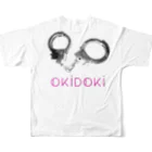 OKiDOKiの手錠デザインType A フルグラフィックTシャツの背面