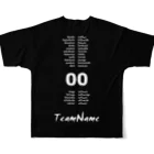 tottoの【受注制作】スポーツユニフォーム／ムービーカウント＆エンドロール All-Over Print T-Shirt :back