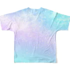 dizzyのPastel rainbow cosmic sky All-Over Print T-Shirt :back