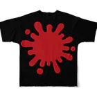 CHAX COLONY imaginariのいたずらぐまのグル〜ミ〜 (3/black) All-Over Print T-Shirt :back