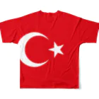 大のトルコ国旗 全柄 フルグラフィックTシャツの背面