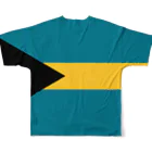 大のバハマ国旗 全柄 フルグラフィックTシャツの背面