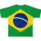 大のブラジル国旗 全柄 フルグラフィックTシャツの背面