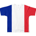 大のフランス国旗 全柄 フルグラフィックTシャツの背面