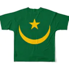 大のモーリタニア国旗 全柄 フルグラフィックTシャツの背面