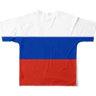 大のロシア国旗 全柄 フルグラフィックTシャツの背面