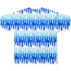 CHAX COLONY imaginariのmelty border(1/blue) All-Over Print T-Shirt :back