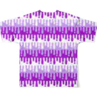 CHAX COLONY imaginariのmelty border(1/purple) フルグラフィックTシャツの背面