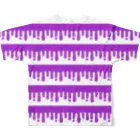 CHAX COLONY imaginariのmelty border(2/purple) All-Over Print T-Shirt :back