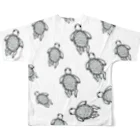 316(MIHIRO)のカメちゃんリラックスのフルグラフィック All-Over Print T-Shirt :back