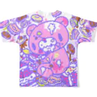 CHAX COLONY imaginariの【10点限定】いたずらぐまのグル〜ミ〜(8/special/lavender) All-Over Print T-Shirt :back