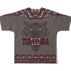 TOBITORA とびとらのCONITA SWEATER / GRAY All-Over Print T-Shirt :back